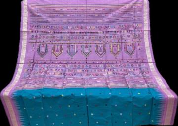 Beautiful sea green dolabedi silk saree with blouse piece