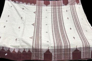 Simple and elegant fish motifs thick course cotton Kotpad Saree