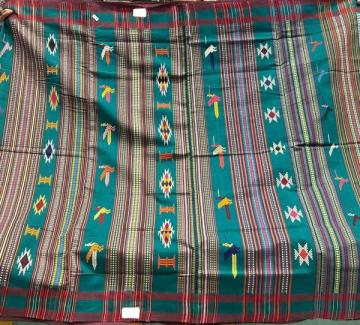 Beautiful bird motifs Ganjam Bomkai Cotton saree with blouse piece