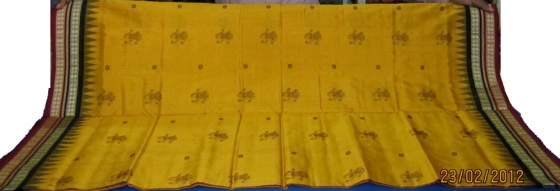 Orissa Handloom Doll design Bomkai saree Sari