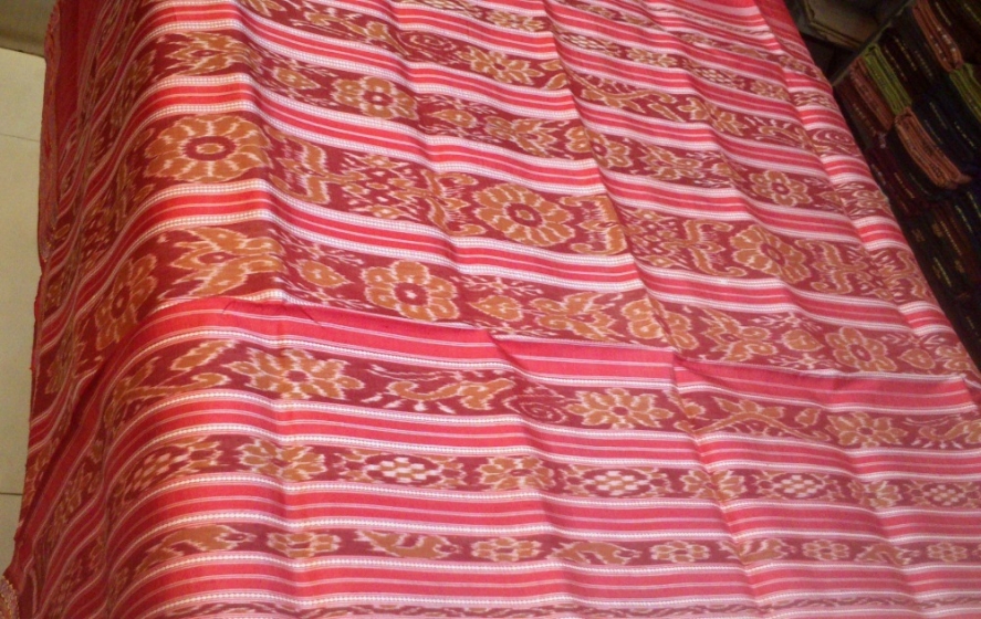 Orissa Handloom Offwhite - Red Khandua Silk Saree Sari online ...