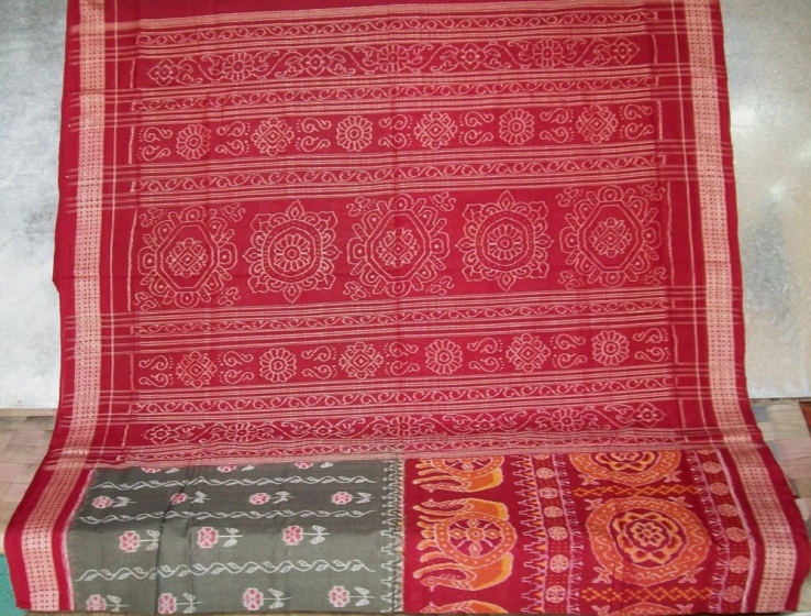 Odisha Handloom Traditional Motifs in Ikat work Saree online | Handloom ...