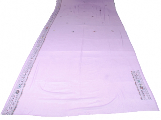 Light Purple Beautiful Tribal Painting Saree