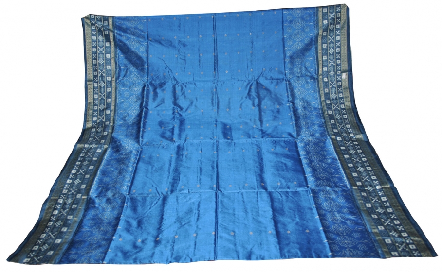 Peacock Design Aanchal Pasapalli Border Ikat Bomaki Saree