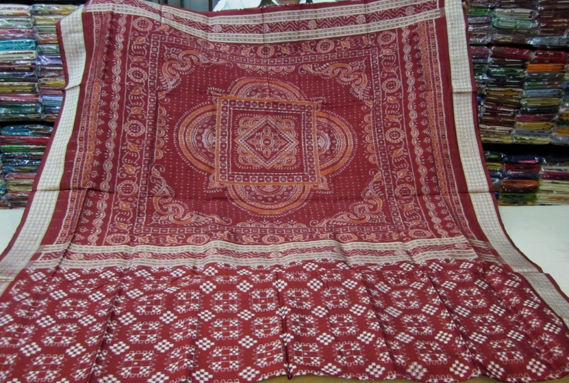 Odisha Handloom Beautiful Maroon Pasapalli and tribal Motif Saree ...