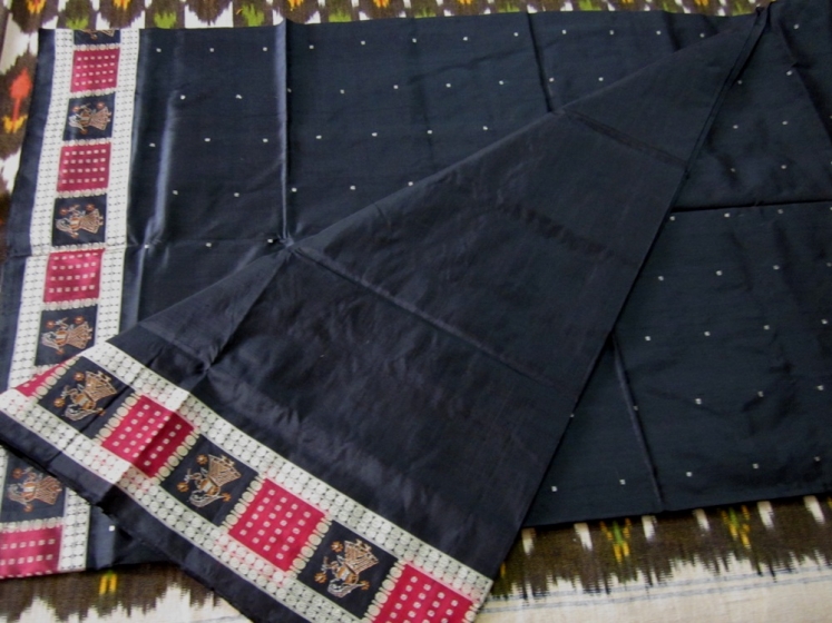 Orissa Handloom Doll border and aanchal Bomkai design Saree Sari