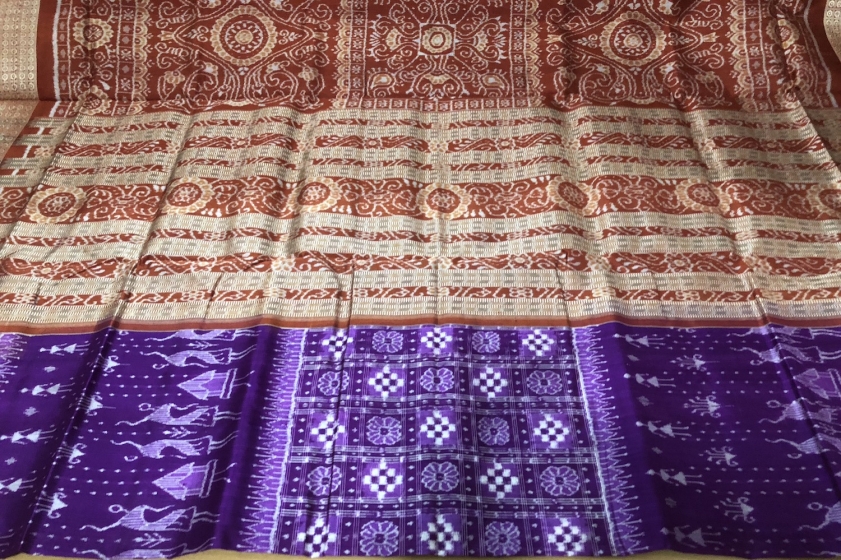 Ikat Tribal Motif Pasapalli Silk Saree with Blouse Piece