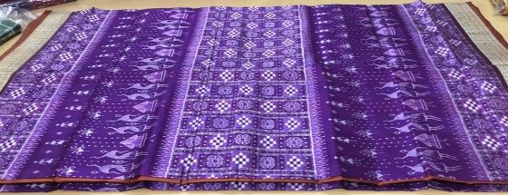 Ikat Tribal Motif Pasapalli Silk Saree with Blouse Piece