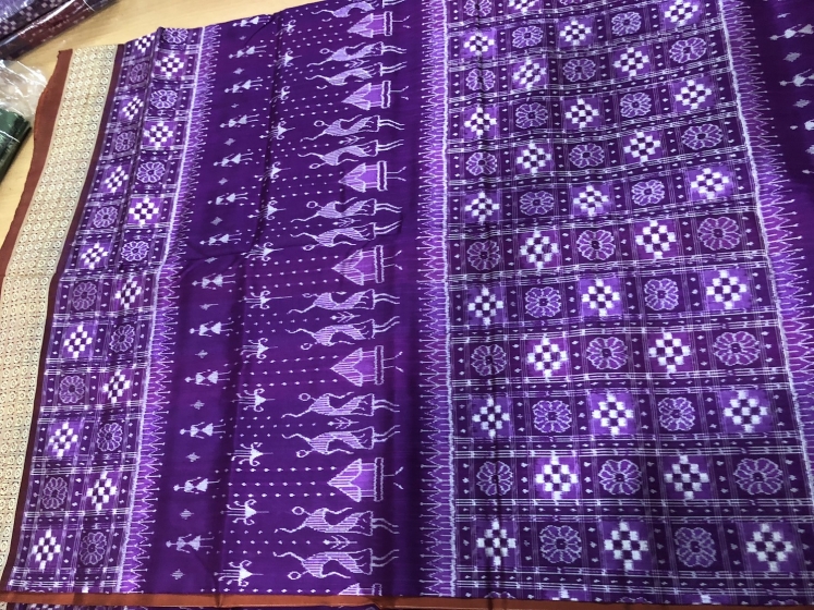 Ikat Tribal Motif Pasapalli Silk Saree with Blouse Piece