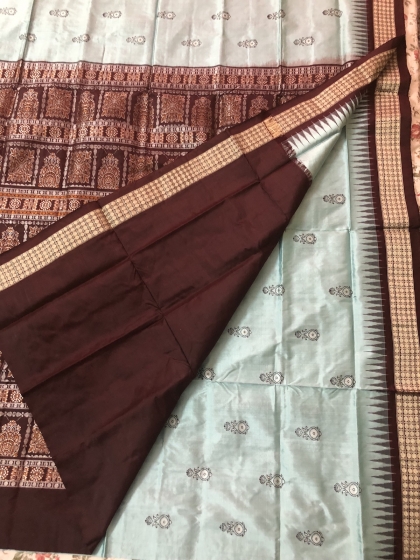 Beautiful Traditional Bomkai Silk Saree with Blouse Piece