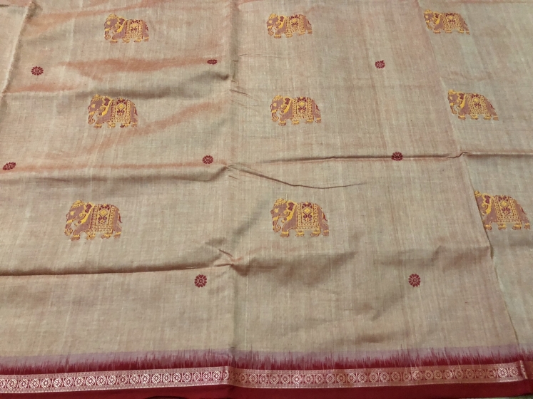 Exquisite Intricately Woven Master weaver s Cotton Bomkai Saree with Blouse Piece