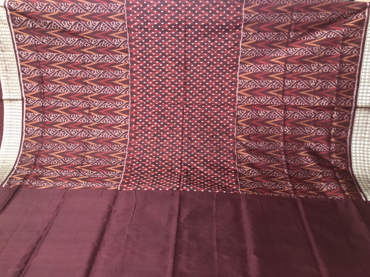 Exclusively Woven All Over Ikat Work Patli Silk Saree with Blouse Piece