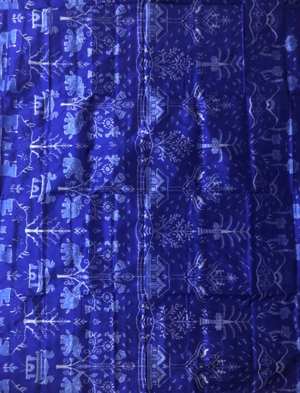 Master Weaver S Scenic Beauty Theme Ikat Silk Saree with Blouse Piece