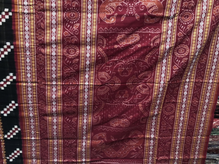 Perfect Combination of Pasaplli and Traditional Ikat Motifs Cotton Saree with Blouse Piece