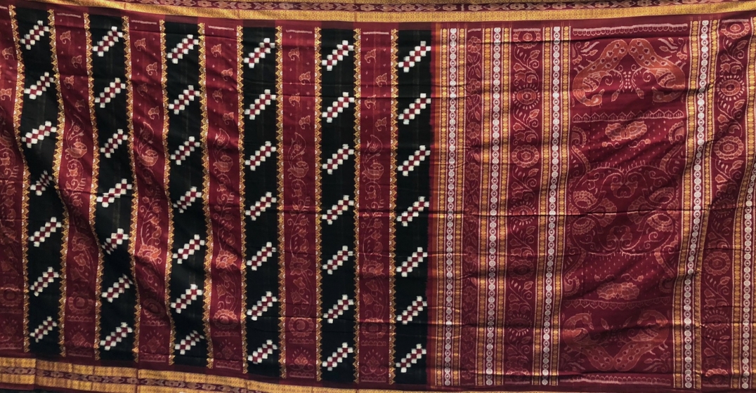 Perfect Combination of Pasaplli and Traditional Ikat Motifs Cotton Saree with Blouse Piece