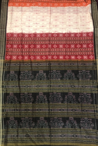 Colourful Pasapalli weave with Ikat work Cotton saree with Blouse Piece