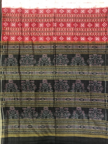 Colourful Pasapalli weave with Ikat work Cotton saree with Blouse Piece