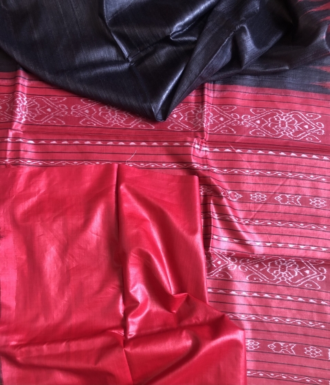 Traditional Gopalpur Tasar Ikat Saree with Blouse piece