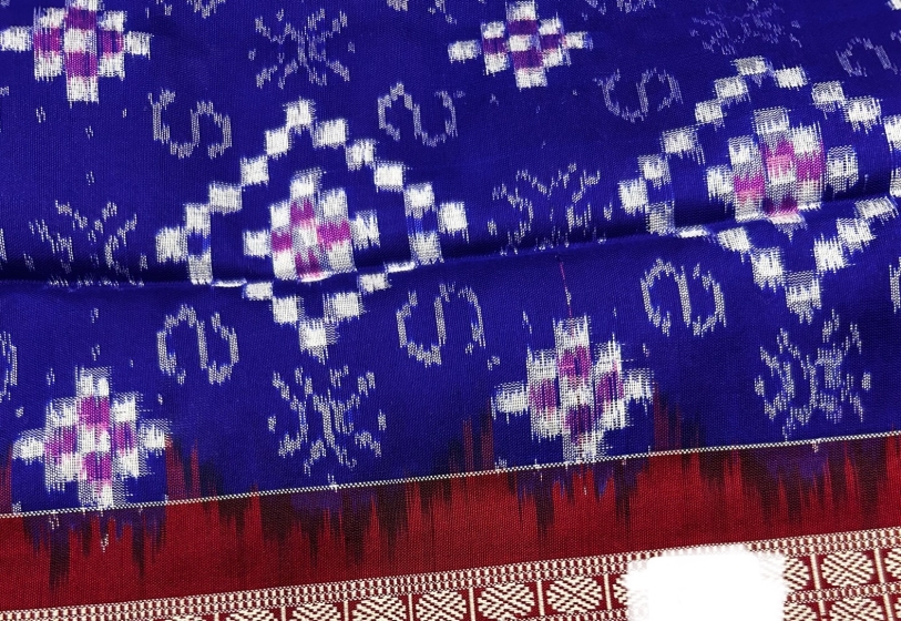 Double Ikat Pasapalli Silk Saree with blouse piece