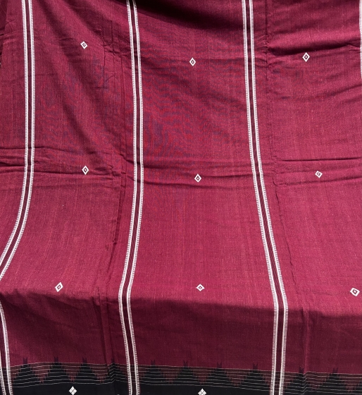 Timeless Elegance Authentic Natural dyed Kotpad Saree with Striking Phoda Kumbha Border