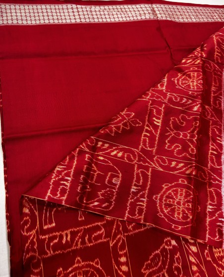 A master piece of Intricate Sambalpuri weaving Nabakothi Silk Saree with Blouse piece