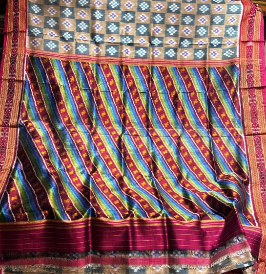 Pasapalli body Khandua silk saree without blouse piece