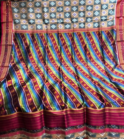 Pasapalli body Khandua silk saree without blouse piece