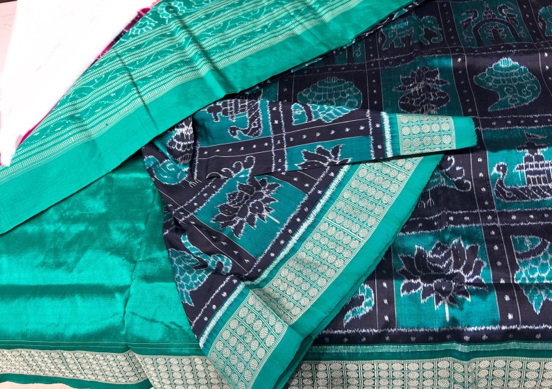 Exclusively woven jhoti aanchal Nabakothi Silk Saree with blouse piece