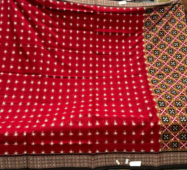 Pasapalli Aanchal and pleats cotton Ikat Patli saree with blouse piece