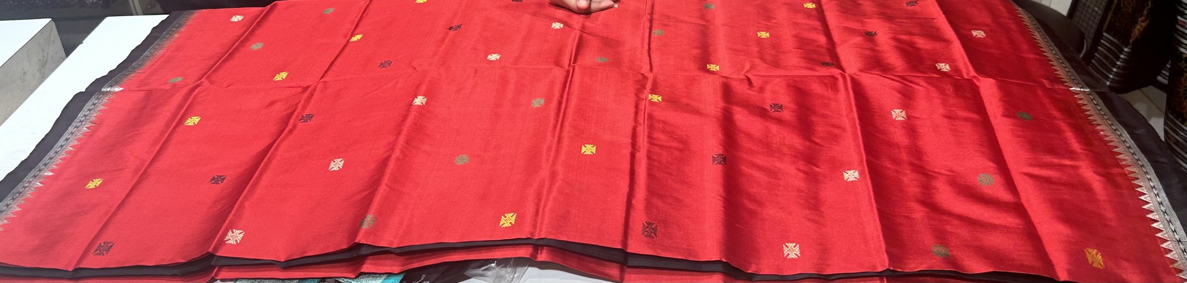 Ganjam Bomkai inspired bird motifs Silk saree with blouse piece