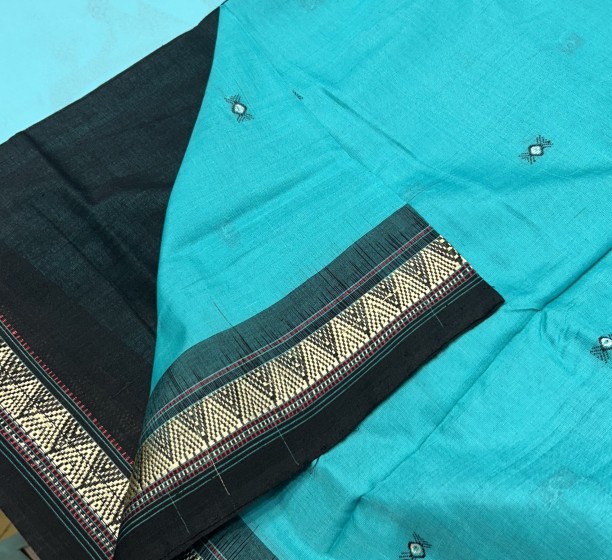 Beautiful traditional cotton Dongria saree with blouse piece