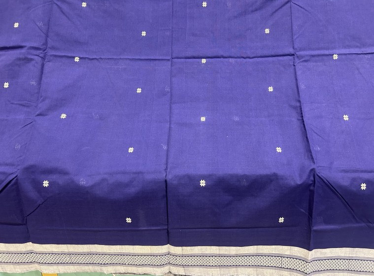 Beautiful bird motifs Ganjam Bomkai thick coarse cotton saree with Blouse piece